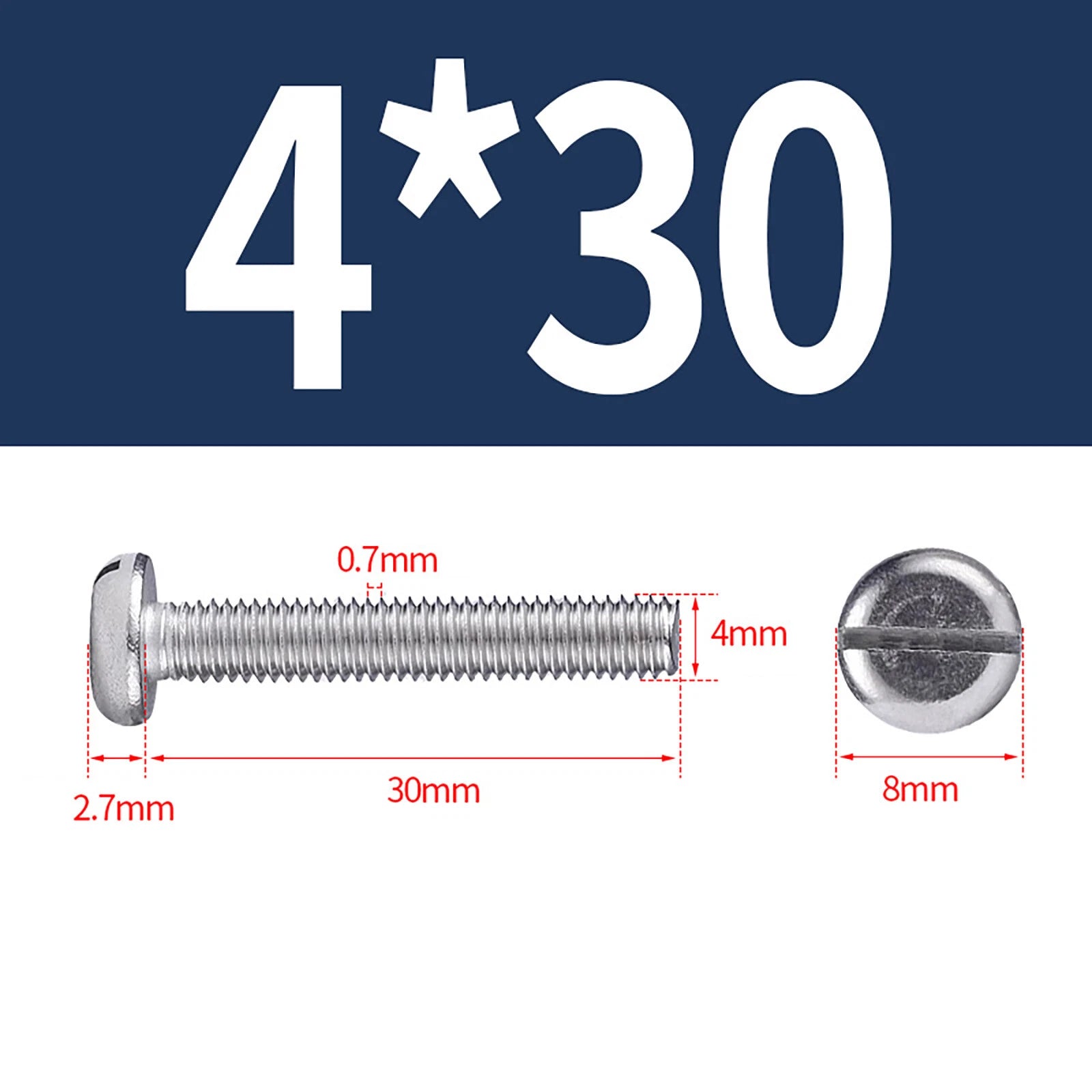 M1.6 to M10 Slotted Cheese Head Machine Screws | A2 Stainless Steel DIN 84