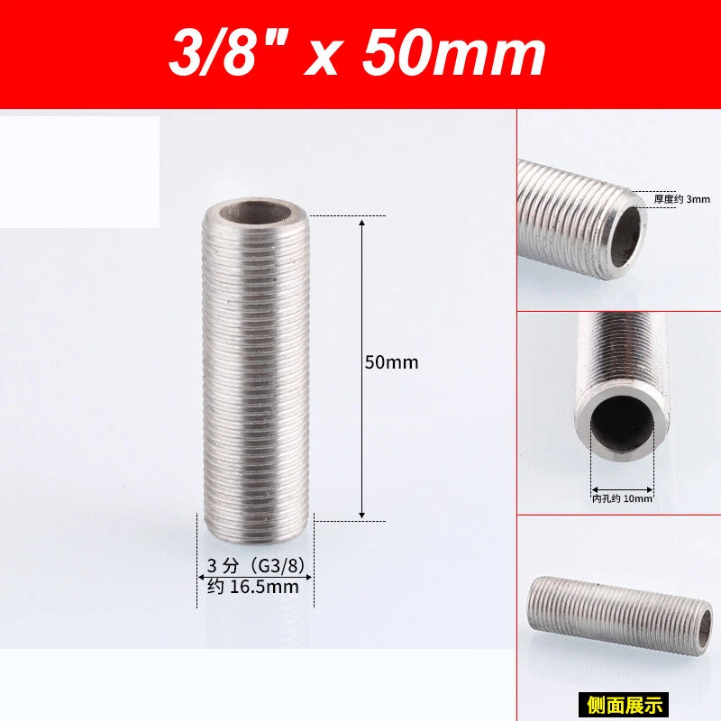 A2 Stainless Steel Male Threaded Rod Connector Stud — Pipe Fitting Bar