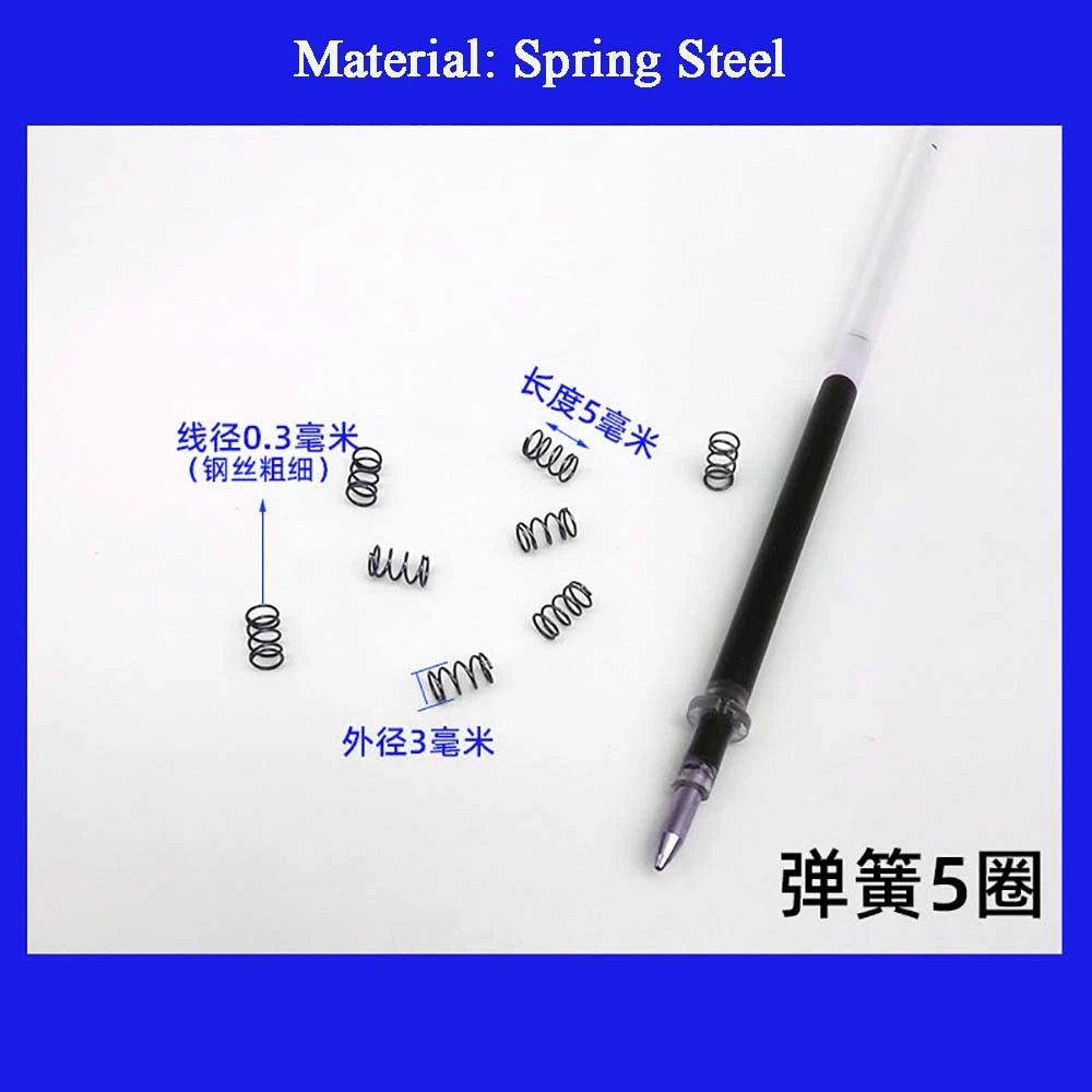 Spring Steel Small Compression Spring 0.2/0.3/0.4mm Wire Diameter 3-50mm Length