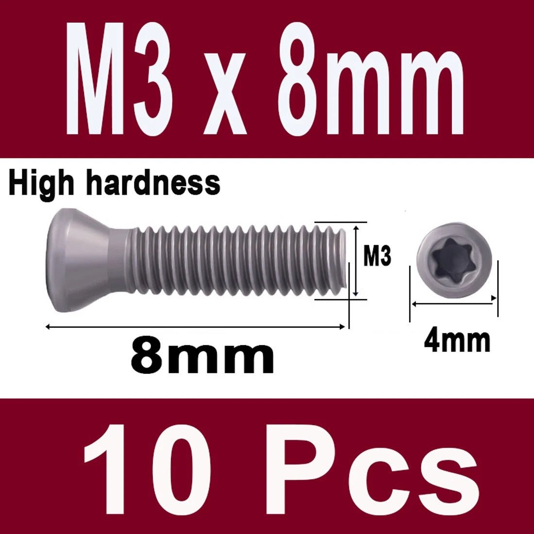 12.9 Grade Torx Flat Head Machine Screws — Carbon Steel, M1.6 to M6 - HomeDIYer
