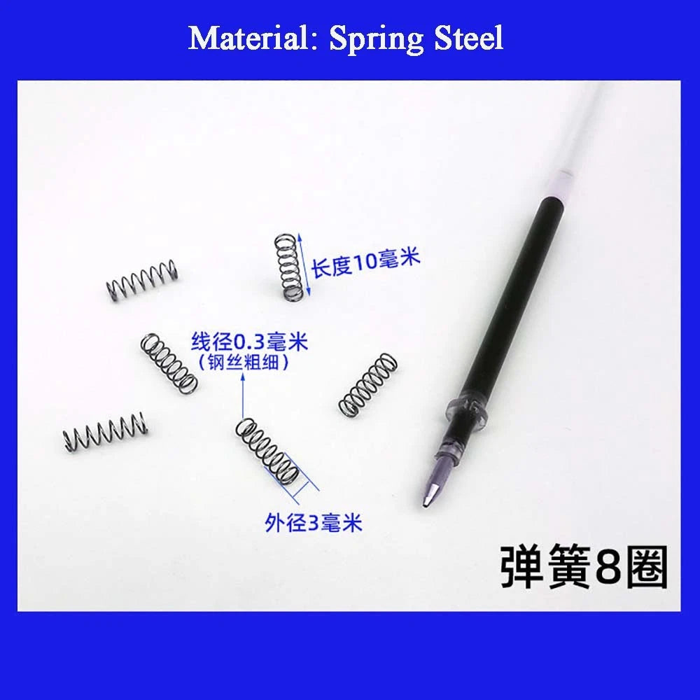 Spring Steel Small Compression Spring 0.2/0.3/0.4mm Wire Diameter 3-50mm Length