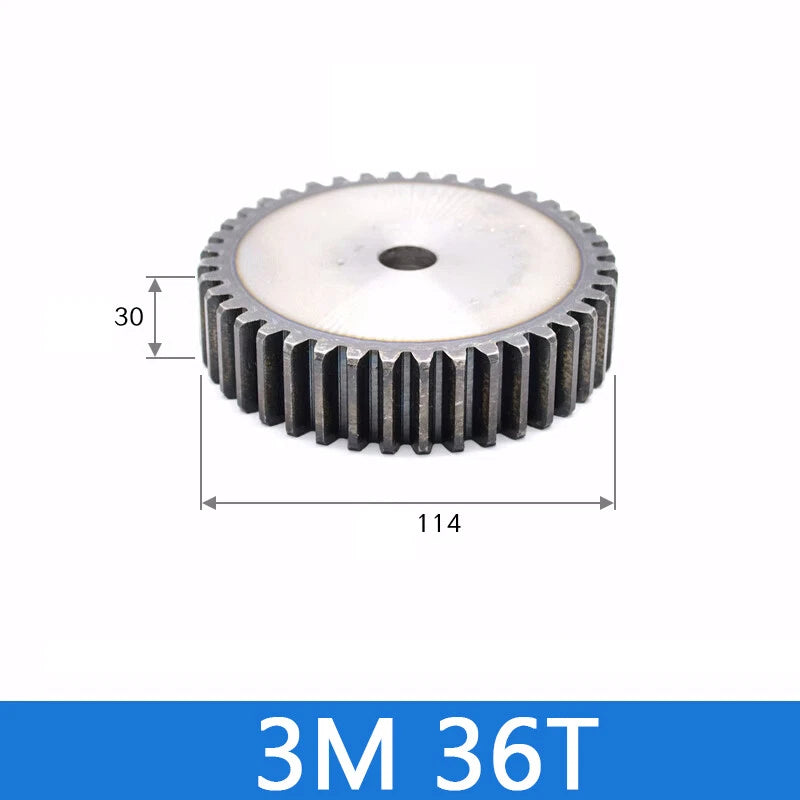 Spur Gears Pinion Gear 1.5/2.5/3/4/5 Mod Transmission Gears 45# Steel Flat Gears