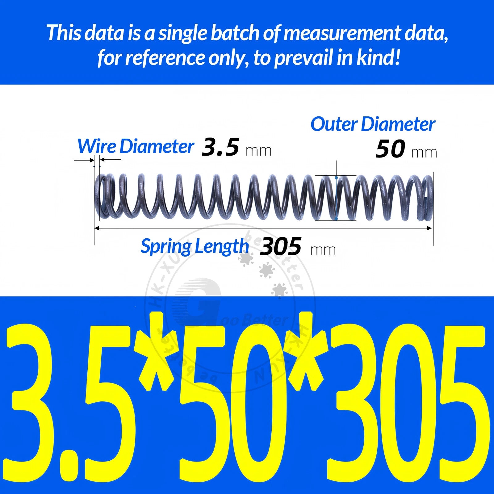 Length 305mm Compression Spring Pressure Springs OD 3-60mm Wire Dia 0.3mm-6.0mm