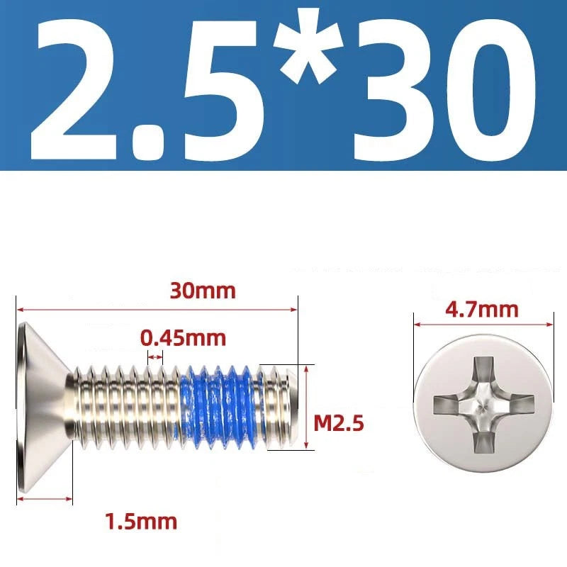 M1.2–M6 Phillips Flat Head Machine Screws | Carbon Steel | Black & Nickel Plated