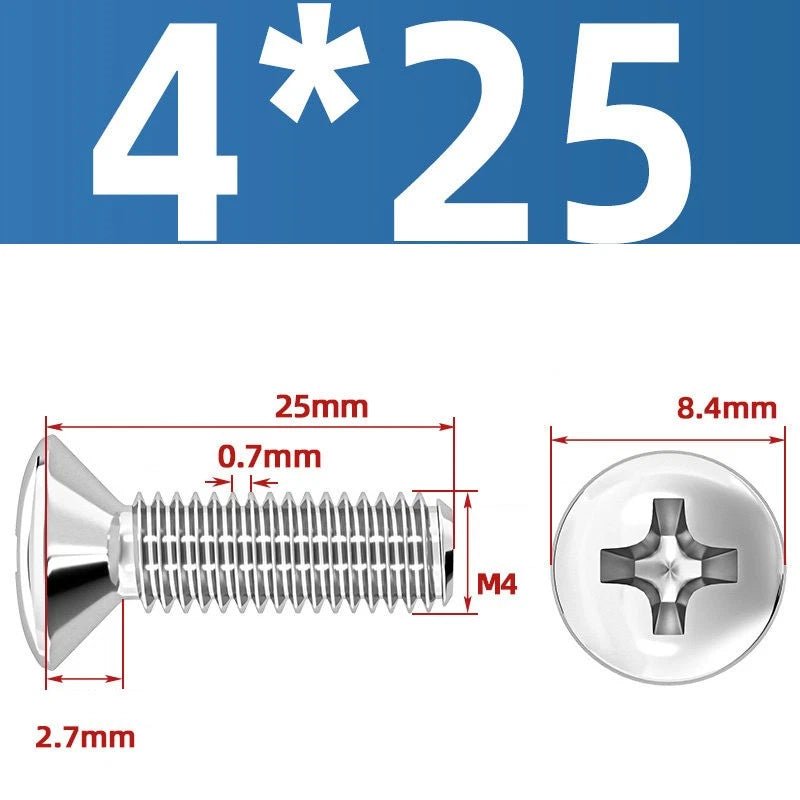 Phillips Oval Head Machine Screws Stainless Steel — M1.6 to M10, All Sizes - HomeDIYer