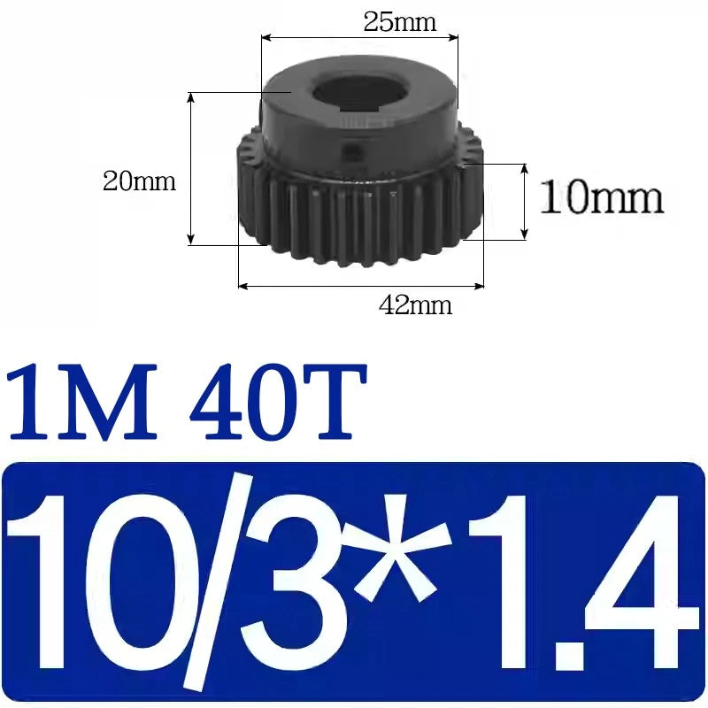 Spur Gears 1 Mod Transmission Gear With Step 45# Steel Pinion Motor Gear 30T~44T