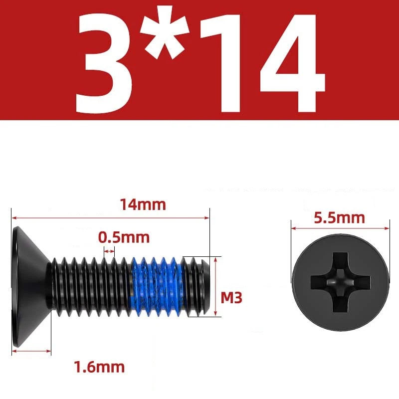 M1.2–M6 Phillips Flat Head Machine Screws | Carbon Steel | Black & Nickel Plated