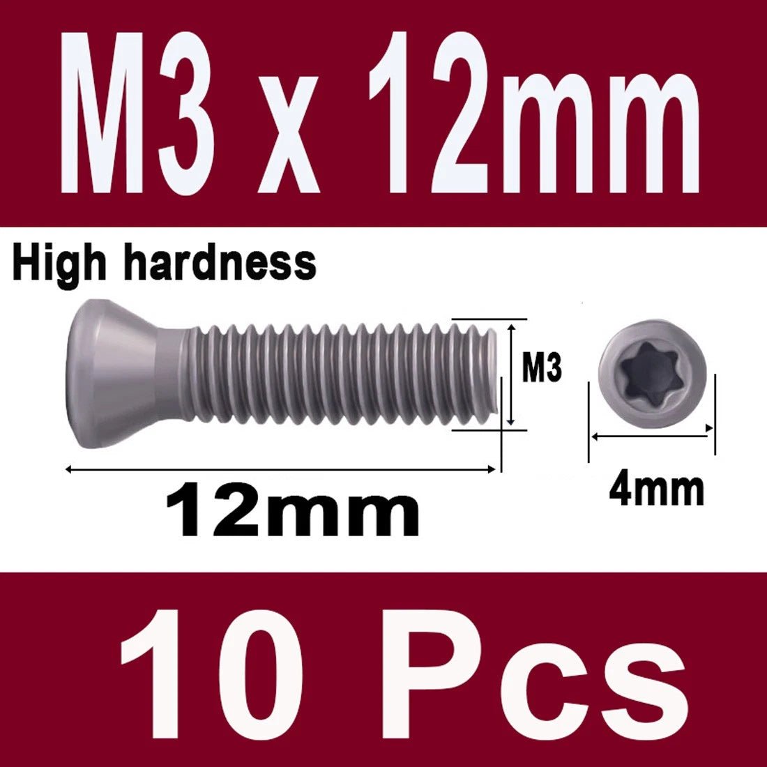 12.9 Grade Torx Flat Head Machine Screws — Carbon Steel, M1.6 to M6 - HomeDIYer
