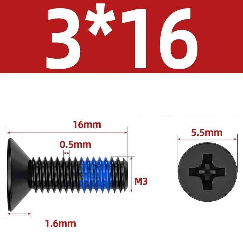 M1.2–M6 Phillips Flat Head Machine Screws | Carbon Steel | Black & Nickel Plated