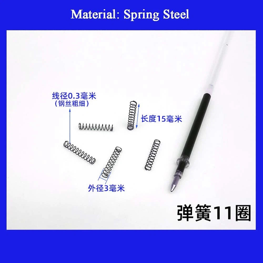 Spring Steel Small Compression Spring 0.2/0.3/0.4mm Wire Diameter 3-50mm Length