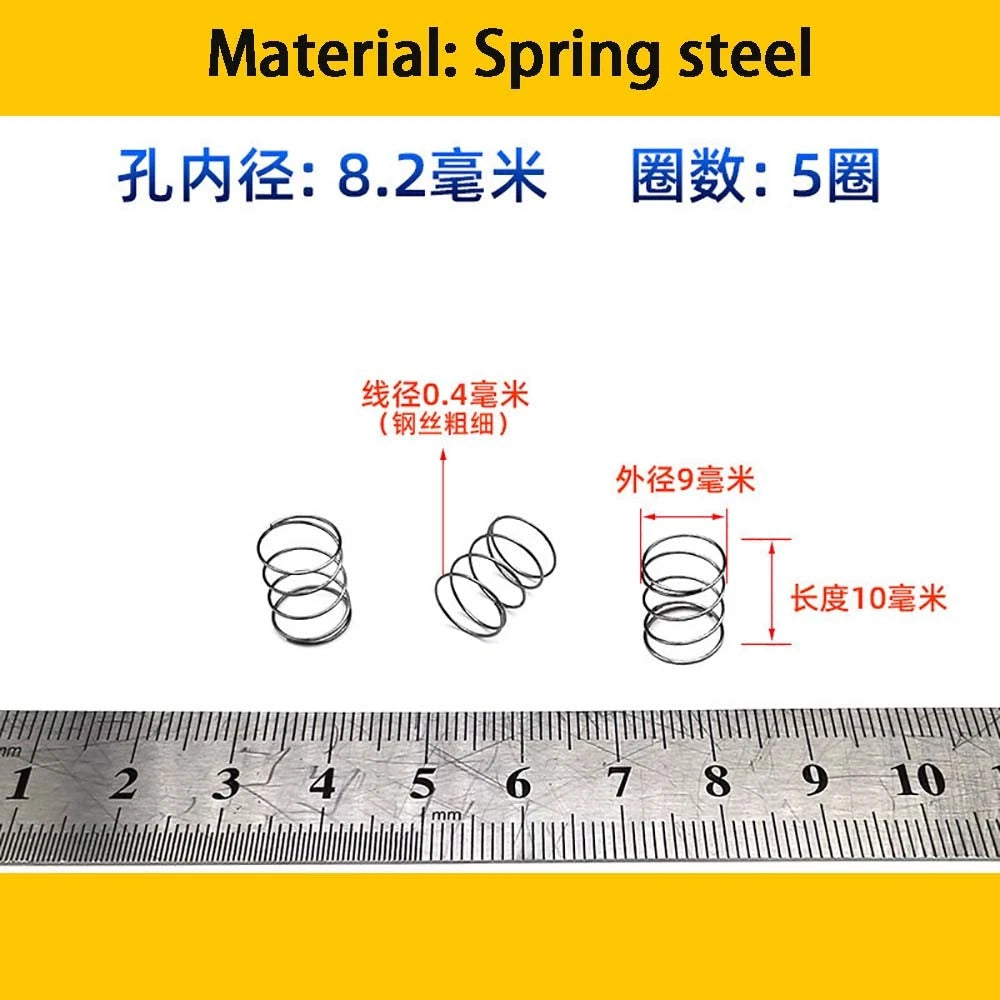 Spring Steel Small Compression Spring 0.2/0.3/0.4mm Wire Diameter 3-50mm Length