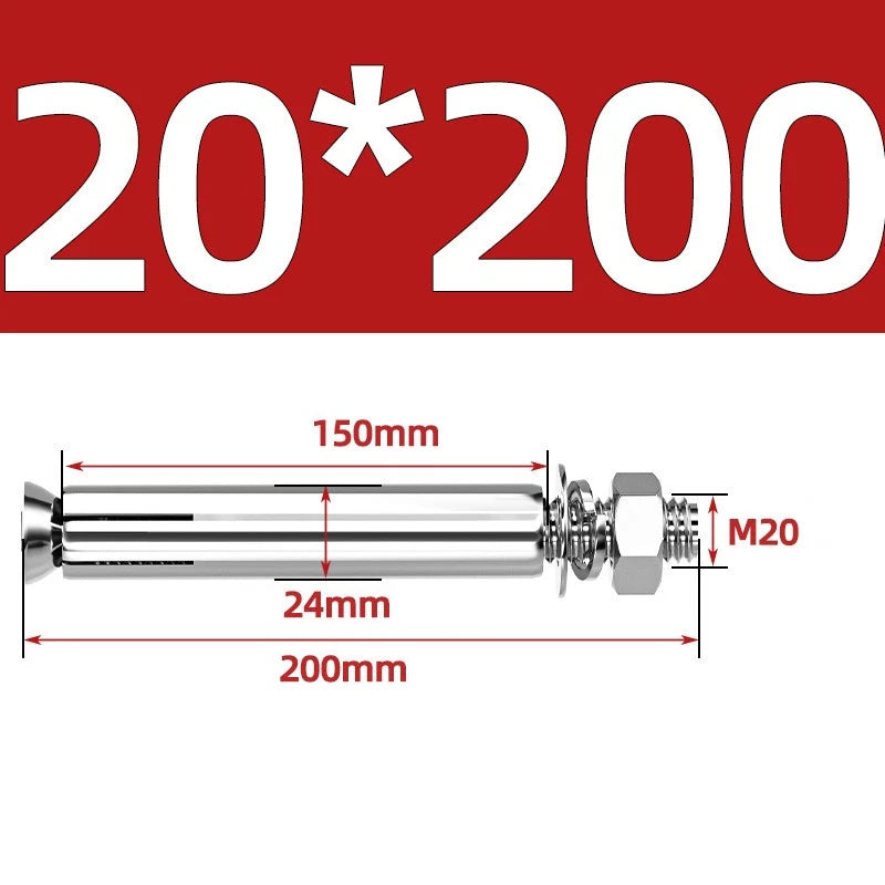 M6-M20 Stainless Steel Concrete Expansion Anchor Bolts – Extra Long