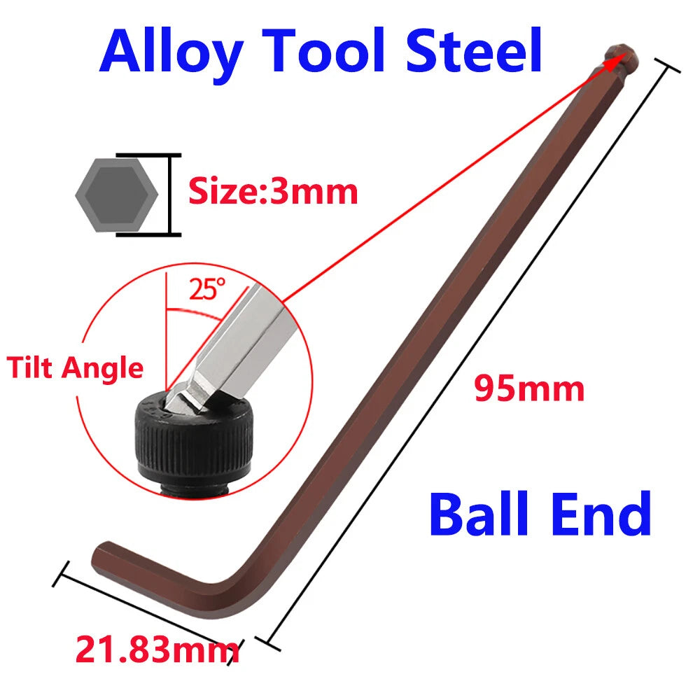 0.7mm-17mm Allen Keys Hexagon Key Hex Wrench Extra Long 5mm 6mm 8mm 10mm 14mm