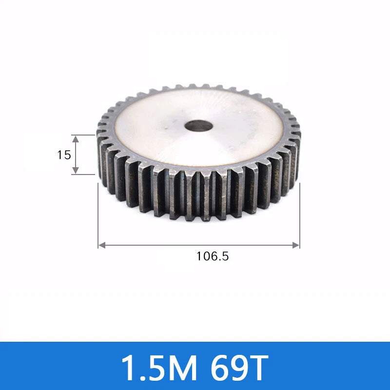 Spur Gears Pinion Gear 1.5/2.5/3/4/5 Mod Transmission Gears 45# Steel Flat Gears
