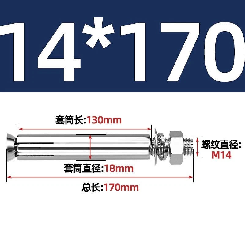 Stainless Steel Expansion Anchor Bolts for Concrete & Masonry — M6 to M20
