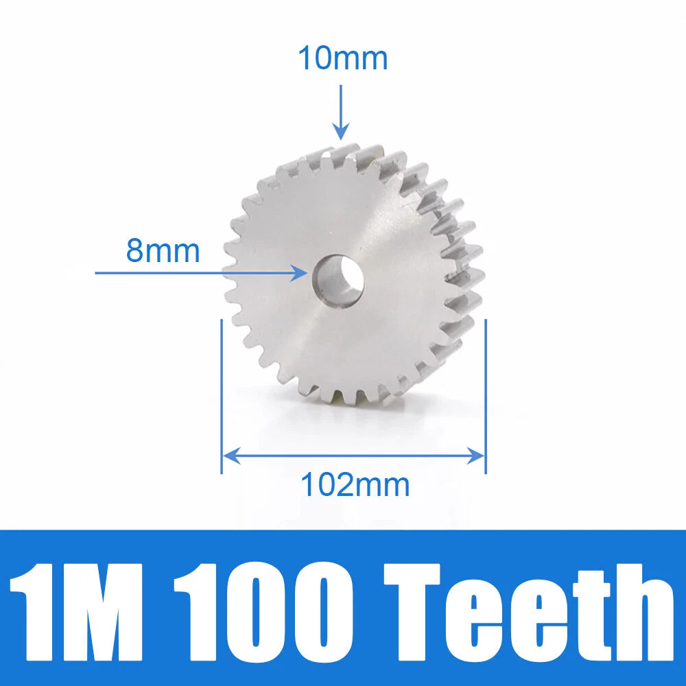 1/1.5/2 Mod 12~120 Teeth, Flat Gear Cylindrical Gear, Spur Gears Stainless Steel