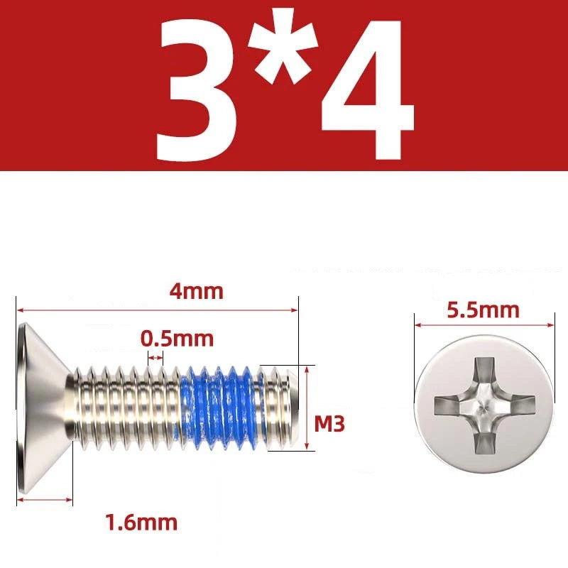 M1.2–M6 Phillips Flat Head Machine Screws | Carbon Steel | Black & Nickel Plated