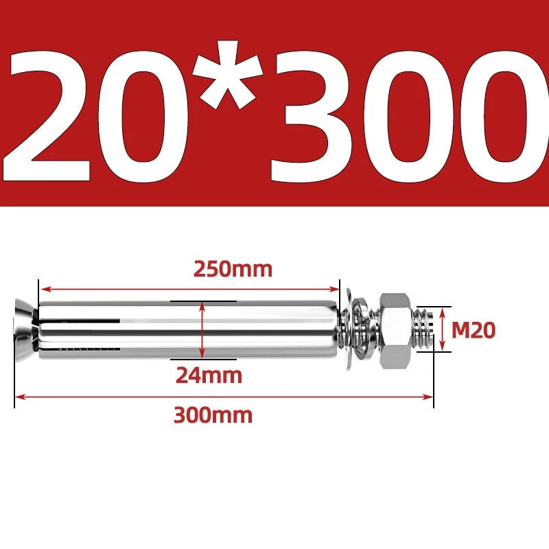 M6-M20 Stainless Steel Concrete Expansion Anchor Bolts – Extra Long
