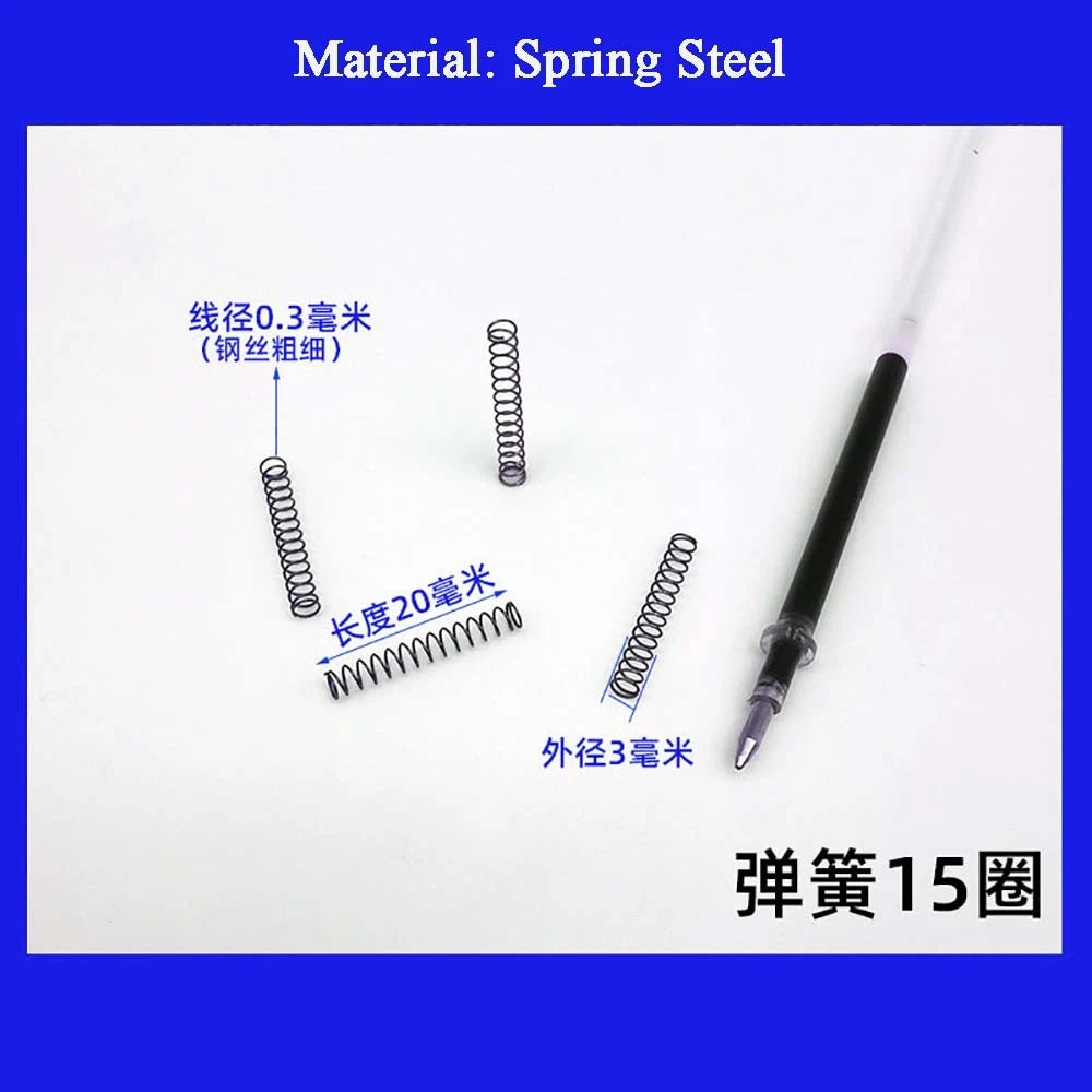 Spring Steel Small Compression Spring 0.2/0.3/0.4mm Wire Diameter 3-50mm Length