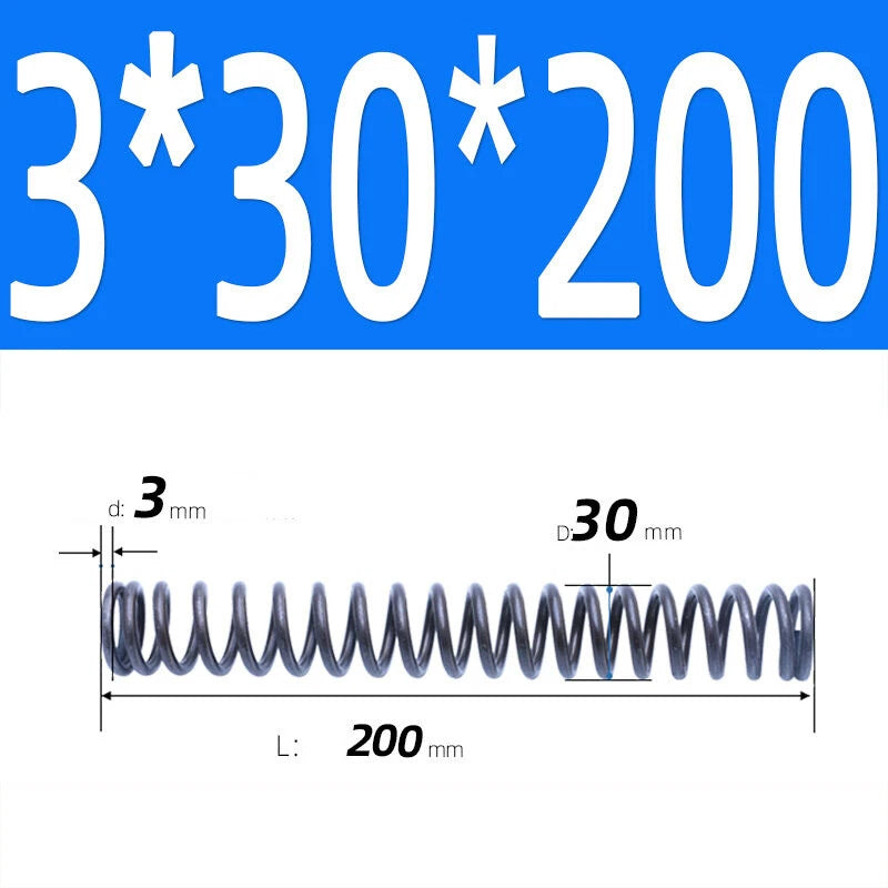 200mm Length Stainless Steel Compression Spring 2 - 4mm Pressure/ Coil Springs