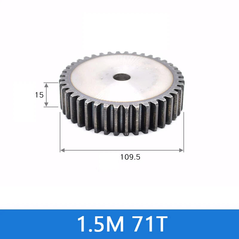 Spur Gears Pinion Gear 1.5/2.5/3/4/5 Mod Transmission Gears 45# Steel Flat Gears