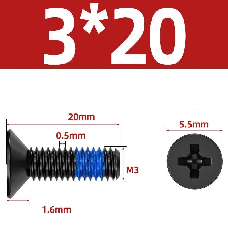 M1.2–M6 Phillips Flat Head Machine Screws | Carbon Steel | Black & Nickel Plated