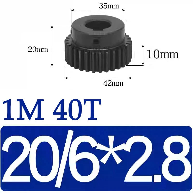 Spur Gears 1 Mod Transmission Gear With Step 45# Steel Pinion Motor Gear 30T~44T