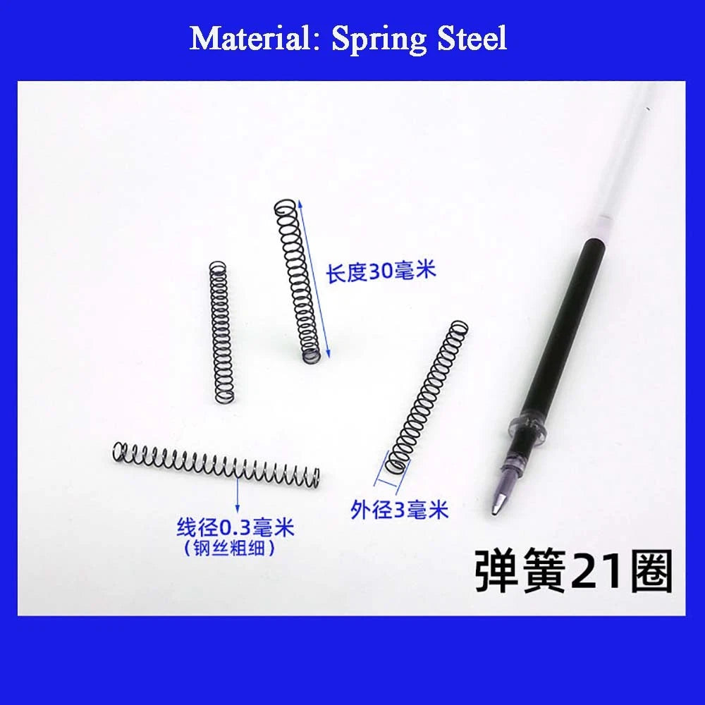 Spring Steel Small Compression Spring 0.2/0.3/0.4mm Wire Diameter 3-50mm Length