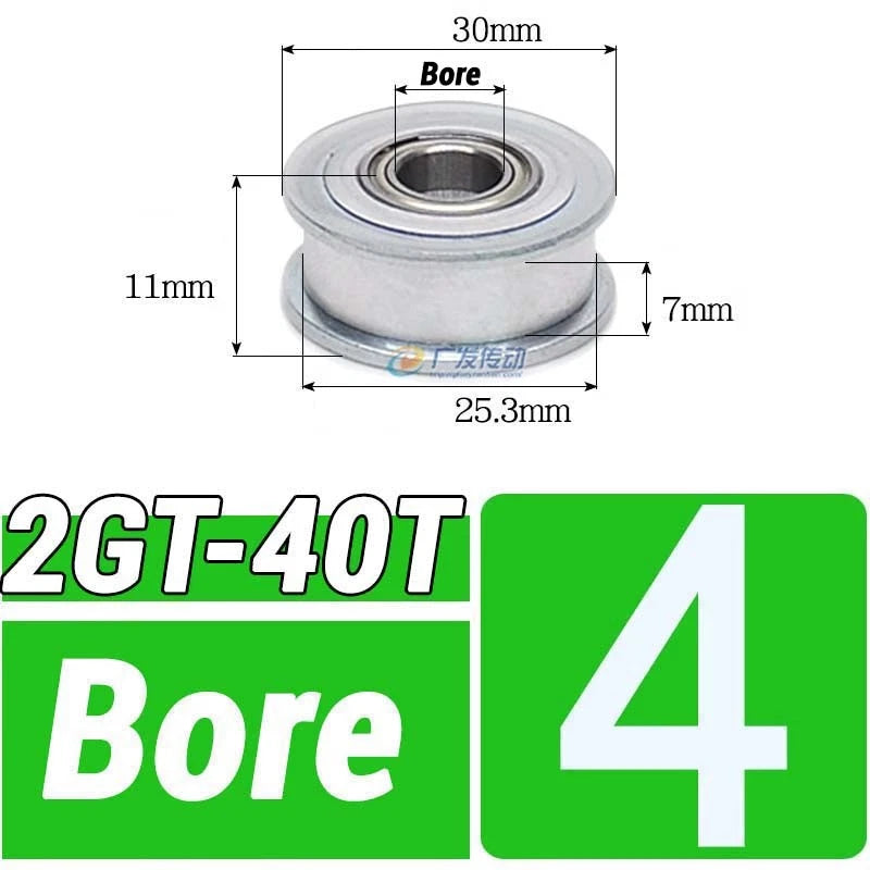 GT2 Timing Belt Pulley 16-100 Teeth 6-10mm Teeth Width Bore 3mm-25mm For 3D