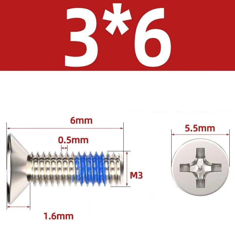 M1.2–M6 Phillips Flat Head Machine Screws | Carbon Steel | Black & Nickel Plated