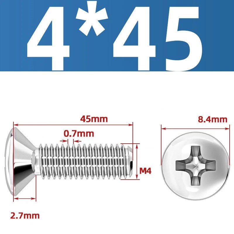 Phillips Oval Head Machine Screws Stainless Steel — M1.6 to M10, All Sizes - HomeDIYer