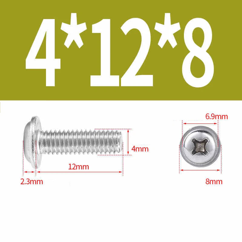Phillips Flanged Pan Head Machine Screws M1.4 to M4 Multiple Lengths