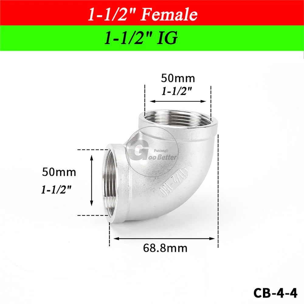 A2 Stainless Steel BSP Reducer Elbow Pipe Fittings | 1/8" to 4" Male Female