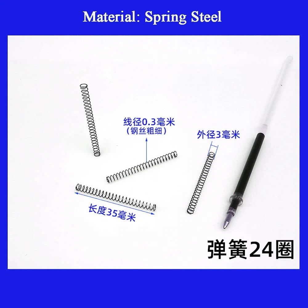 Spring Steel Small Compression Spring 0.2/0.3/0.4mm Wire Diameter 3-50mm Length