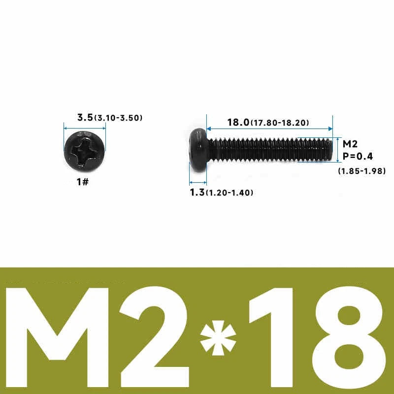 Phillips Pan Head Machine Screws – Carbon Steel M1 to M4, Multiple Lengths & Finishes