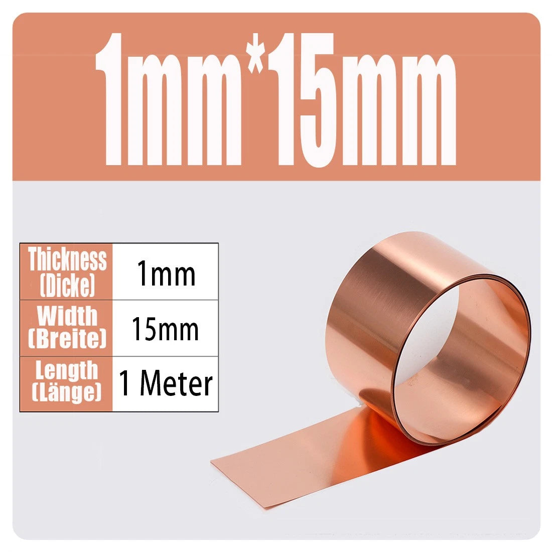 99.9% Flexible Pure Cu Metal Foil Plate Strip 0.01~1mm Thick Copper Sheet Roll