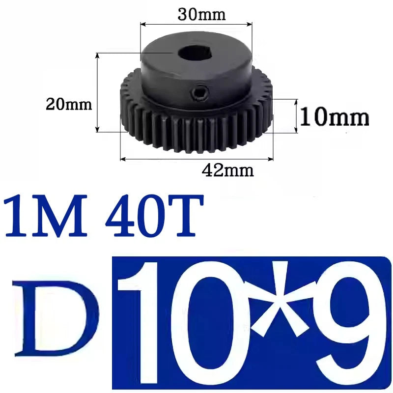 Spur Gears 1 Mod Transmission Gear With Step 45# Steel Pinion Motor Gear 30T~44T