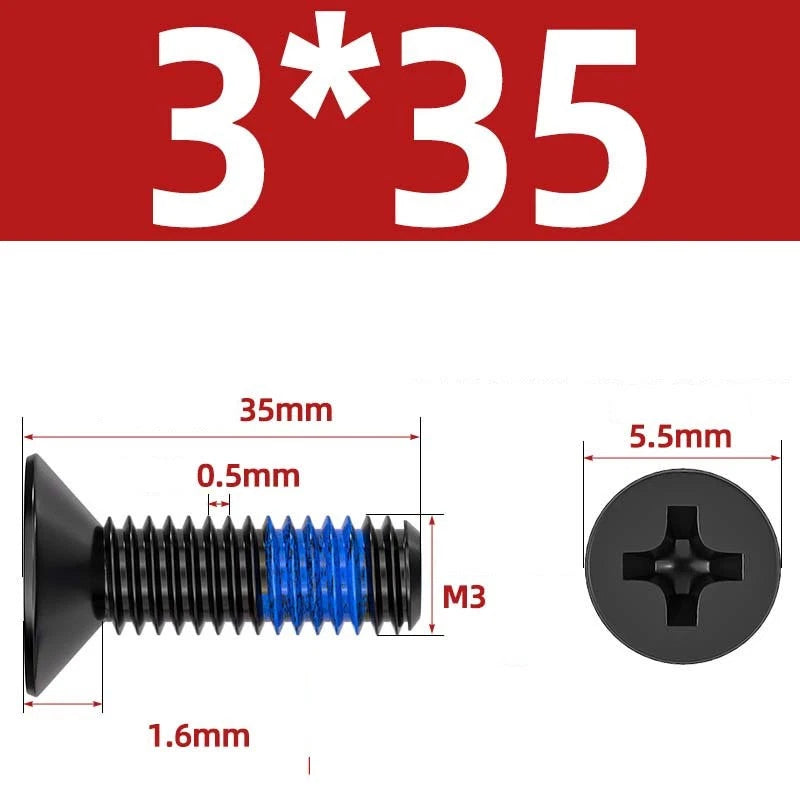 M1.2–M6 Phillips Flat Head Machine Screws | Carbon Steel | Black & Nickel Plated