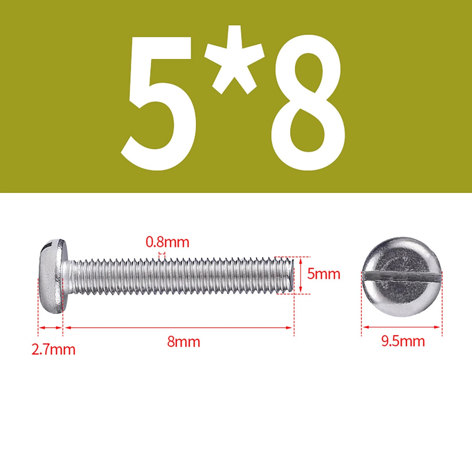 M1.6 to M10 Slotted Cheese Head Machine Screws | A2 Stainless Steel DIN 84