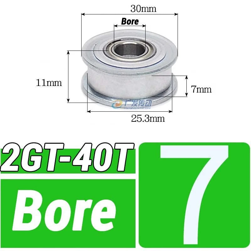 GT2 Timing Belt Pulley 16-100 Teeth 6-10mm Teeth Width Bore 3mm-25mm For 3D