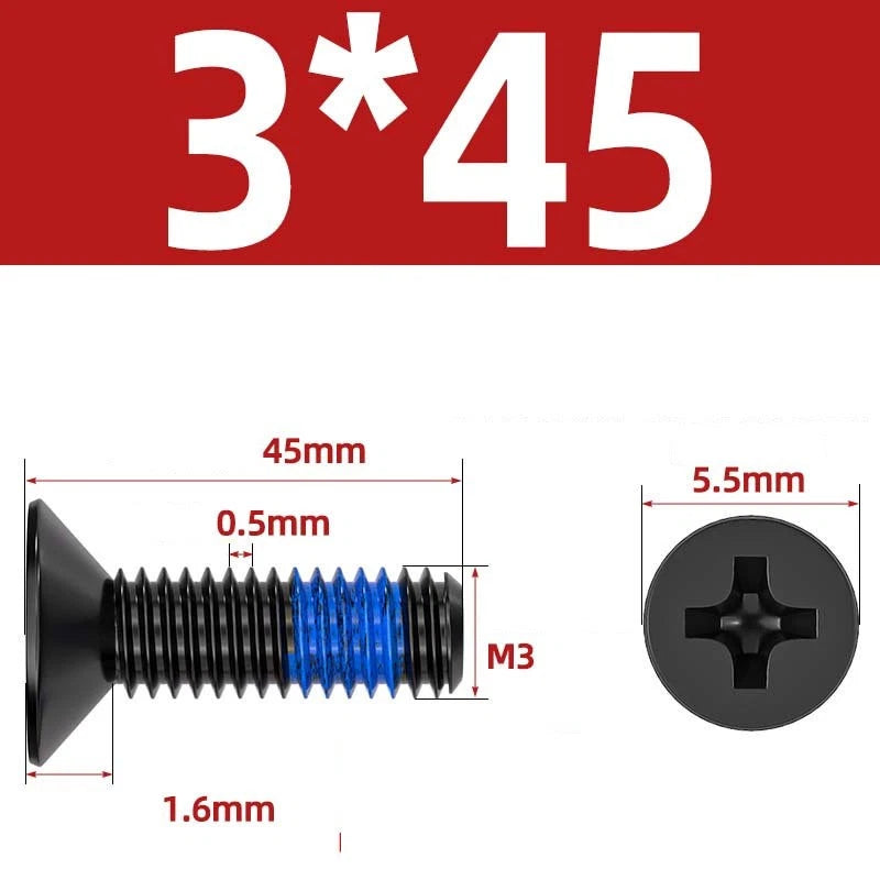 M1.2–M6 Phillips Flat Head Machine Screws | Carbon Steel | Black & Nickel Plated