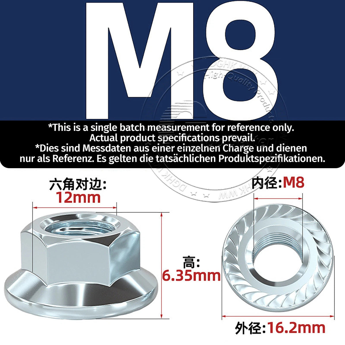 M4–M12 Zinc-Plated Cup Square Carriage Bolts with Flange Nuts | 8–150mm