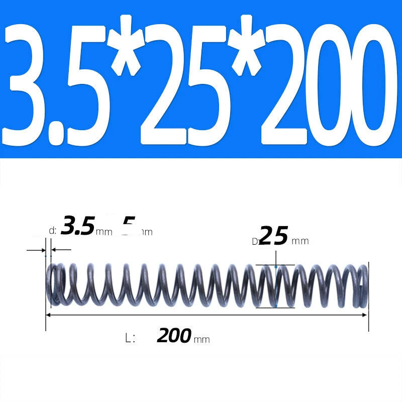 200mm Length Stainless Steel Compression Spring 2 - 4mm Pressure/ Coil Springs