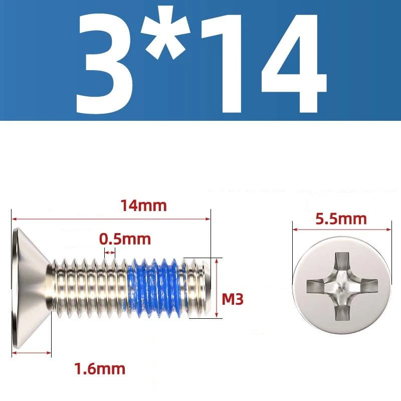 M1.2–M6 Phillips Flat Head Machine Screws | Carbon Steel | Black & Nickel Plated