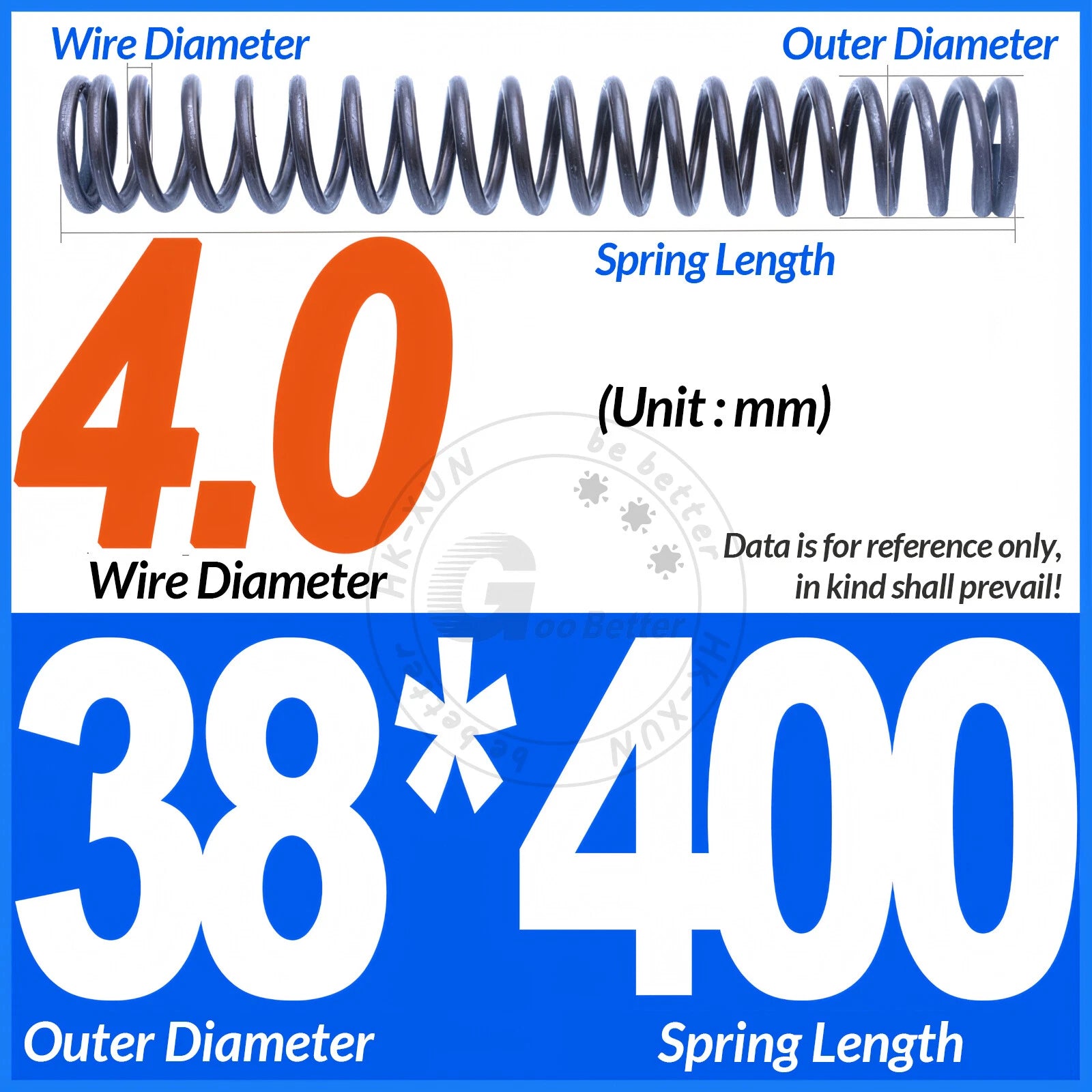 Length 305mm Compression Spring Pressure Springs OD 3-60mm Wire Dia 0.3mm-6.0mm