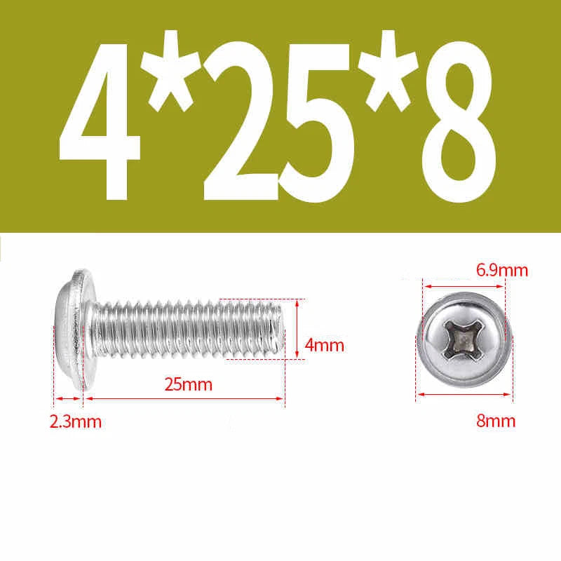 Phillips Flanged Pan Head Machine Screws M1.4 to M4 Multiple Lengths