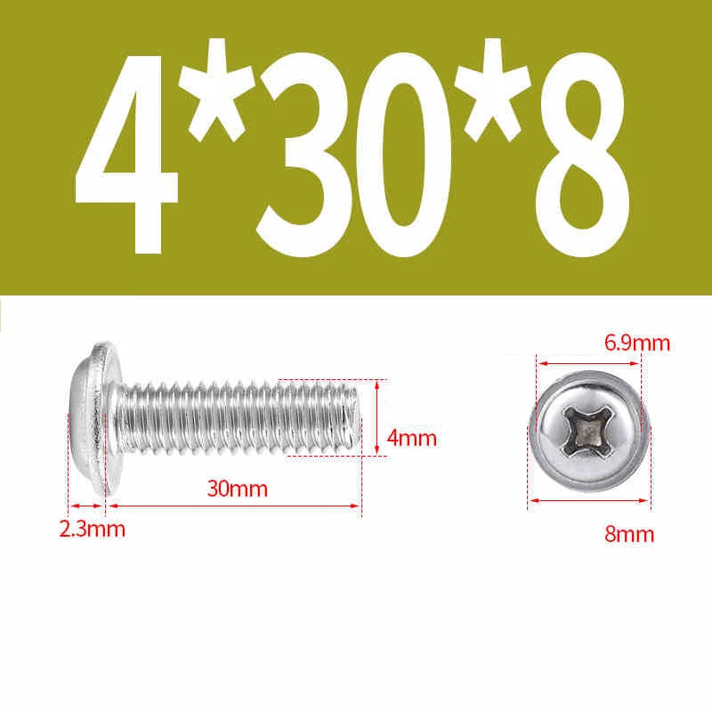 Phillips Flanged Pan Head Machine Screws M1.4 to M4 Multiple Lengths