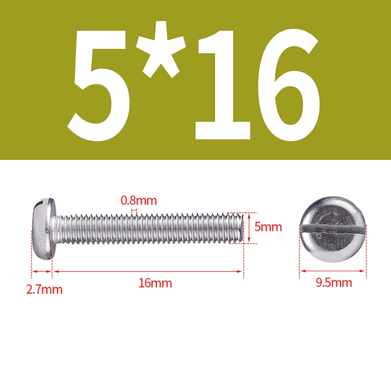M1.6 to M10 Slotted Cheese Head Machine Screws | A2 Stainless Steel DIN 84