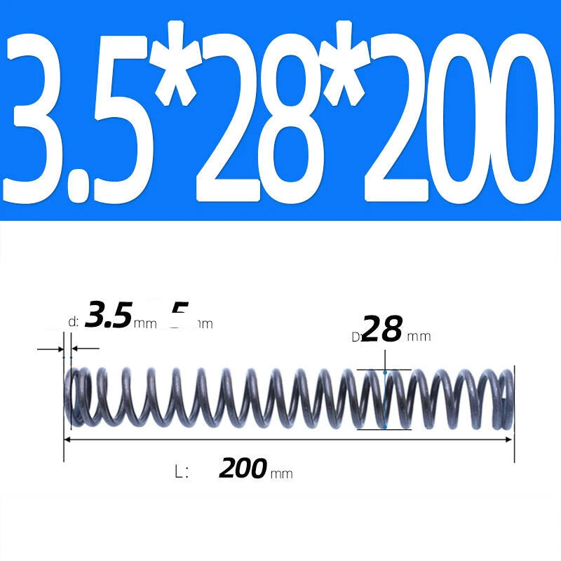 200mm Length Stainless Steel Compression Spring 2 - 4mm Pressure/ Coil Springs