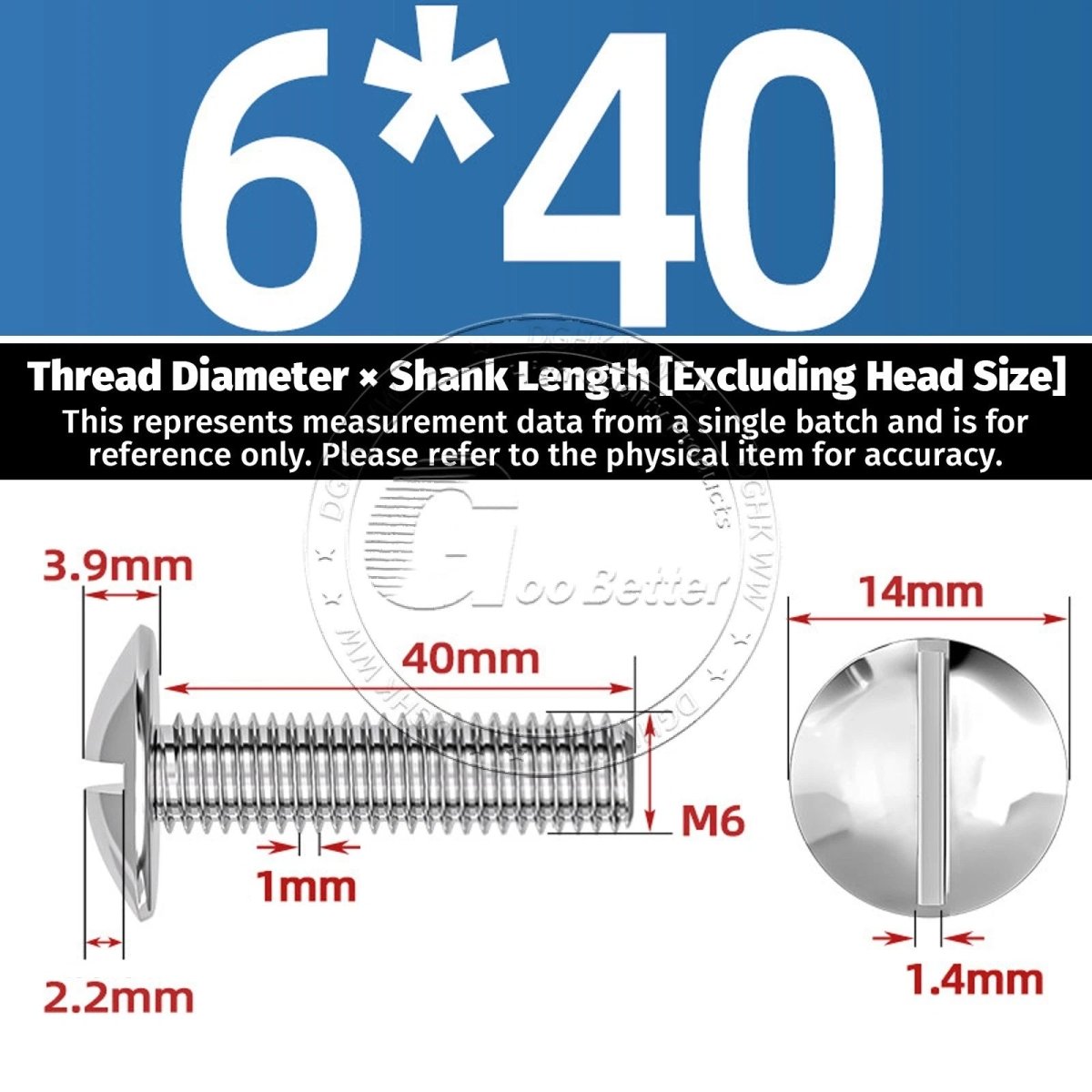 A2 Stainless Steel Mushroom Head Slotted Machine Screws — M2 to M8, Multiple Lengths - HomeDIYer
